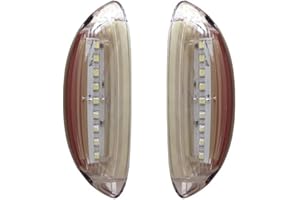 Formplas Lot de 2 feux de position LED, kit d'éclairage de remorque LED, gauche et droite, blanc, jaune, rouge, dimensions L : 140 mm H : 100 mm D : 40 mm, tension de fonctionnement : 12 V 24 V