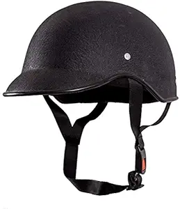 SARTE SBA-1 ABS Plastic All Purpose Safety Cap/Half Cap with Strap for Bikes (Black, Free Size)