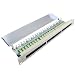 Produktbild Patchpanel Cat6 24-fach RJ45 LSA - vollgeschirmt + Stahlblech Gehäuse + Netzwerk Patch Panel 1HE 48,3cm (19") - Patchfeld Cat.6 Class E 250 MHz RAL7035