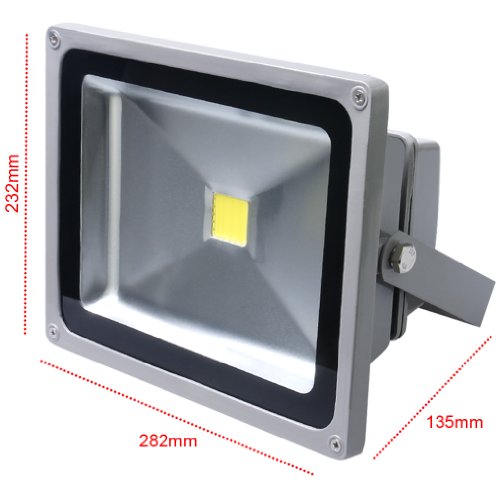 Auralum® 50w LED Fluter Außenstrahler 4500Lumen 230V IP65 Warmweiß - 5