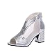 Produktbild Sandalen Damen Riemchensandal Schuhe Sandaletten Sommerschuhe Zehentrenner Knöchel-Riemchen Heels Sandalen Sandalen Party Offene Schuhe Sandaletten Hochzeit Schuhe Sandaletten LMMVP (38, Silber)