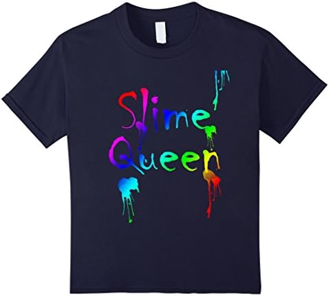 Kids Slime Queen Shirt  8 Navy