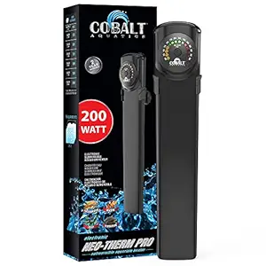 Cobalt Aquatics Neo-Therm Pro Aquarium Heater (200 watt) - Dual Display, Fully-Submersible, Shatterproof Design, Black