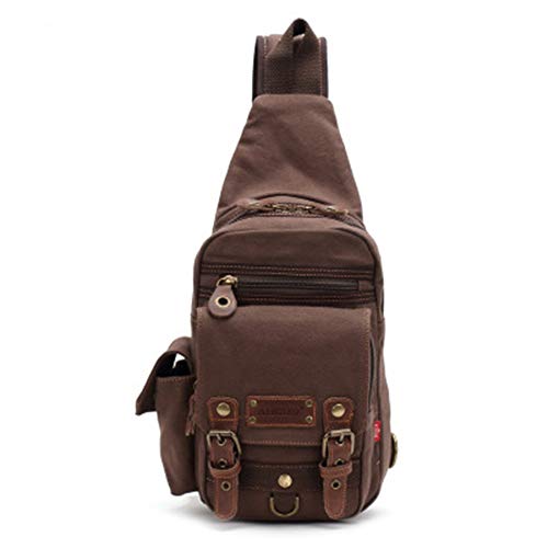 Preisvergleich Produktbild Yiwuhu Leichte kleine Brustrucksack-Schultertasche Messen Brusttasche Herren Canvas Bag Intimate Cross-Body Bag Reisetasche Multifunktionsrucksack für Erwachsene / Kinder