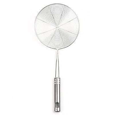 sourcingmap® Stainless Steel Mesh Strainer Colander Vegetable Strainer Ladle 6 Inch Dia