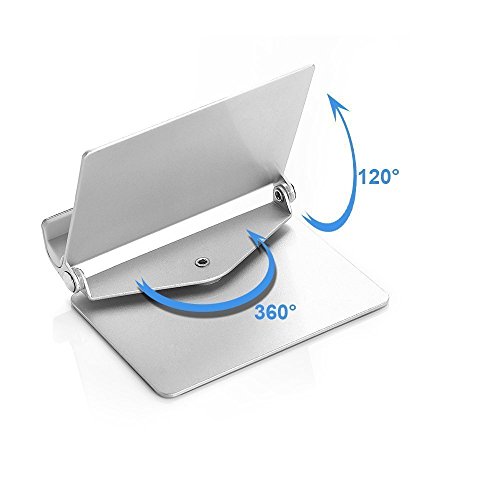 AMANKA Tablet-Halter 360 ° drehbarer Aluminiumlegierung, Tischplattenhalter, Tablet Docks Ständer für iPad und E-Reader und Smartphones usw