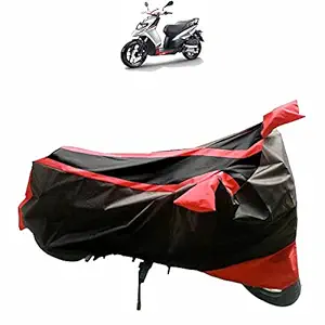 AdroitZ Red & Black Polyester two wheeler cover_1
