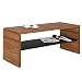 Produktbild CARO-Möbel TV Lowboard Couchtisch Fernsehtisch Lenni, in Nussbaum, mit Ablagefach in schwarz, 100 x 40 x 40 cm