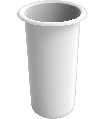 Comil Plast Portafiori Interno Per Cimitero: Bianco, Altezza 15cm, Diametro 6,5cm, Con Ghiera Inclusa - Made In Italy - 4