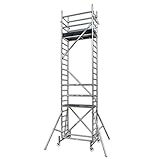 Arbeitshöhe: 7,2 m - Plattformhöhe: 5,2 m - Gerüsthöhe: 6,4 m