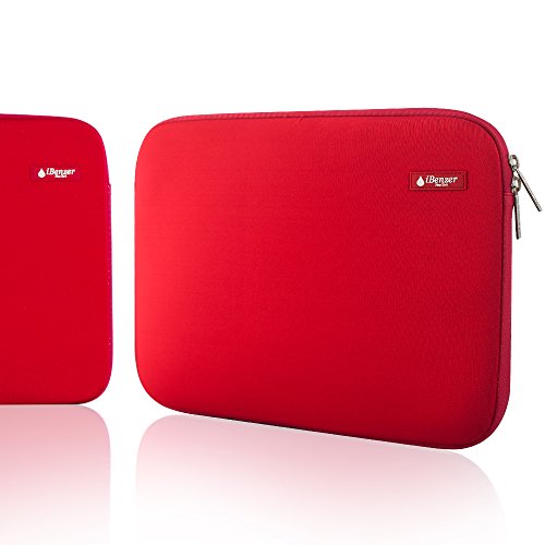 iBenzer – Deluxe Laptop-Hülsen-Beutel-Abdeckungs-Fall für alle 13-Zoll-Laptop-Computer – Macbook Pro 13 “ / Macbook Air 13 “ / Macbook Pro 13 “ mit Retina-Display (Rot BH-MP13RD) - 2