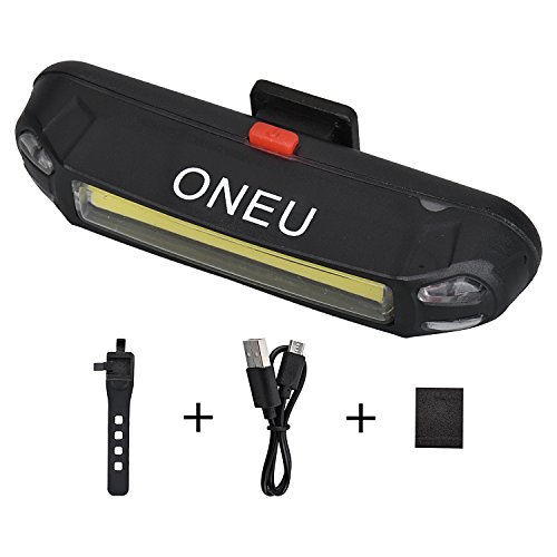ONEU Fahrradbeleuchtung, Frontlicht, 100 Lm Wiederaufladbare LED Wasserdicht Sport Fahrradlicht 3-Modus - 3