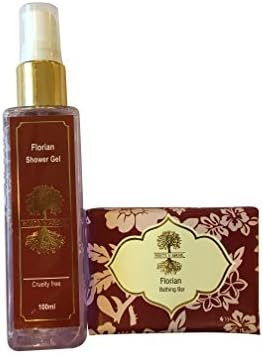 Roots &amp; Above Florian Glycerin Bathing Bar Soap (100g) And Florian Shower Gel (100ml) Combo Pack of 2