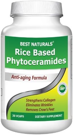 Phytoceramides Plant Derived Rice Based 100% Gluten Free &amp; Wheat Free ★ Best Naturals | Made from Clinically Proven Ceramide-PCD | Healthy Skin Hydration 100% Guarantee