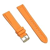 AUTULET Herren Kautschuk Uhrenarmband Orange 20mm