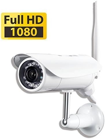 PHYLINK Bullet Pro, Business HD 1080P Waterproof Outdoor Network Surveillance IP Camera with Wide Angle Lens,6 Built-in water6 6resistant microphone, Wi-Fi Wireless 6& PoE , SD card DVR expandable 128Gb, Motion Detection triggered Email Alert, Install in 3 Steps with Free Apps on Mobile/PC and Mac compatible, PLC-336PW,4mm lens