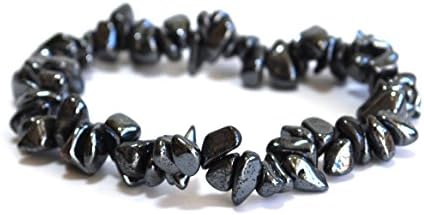Krystal Gifts UKReiki Energy Charged Hematite Crystal Chip Bracelet (Beautifully Gift Wrapped)