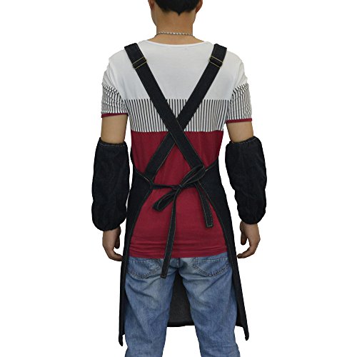 Eazeehome Werkzeugschürzen Denim-Gewebe Gartenwerkzeug Schürze Gartenschürze Arbeitsschürze Kochschürze Multifunktions - 7