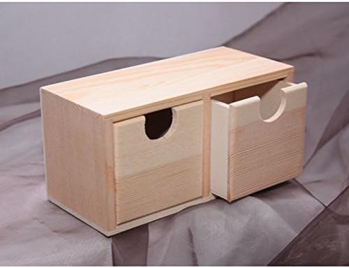 Natural Wood Storage Cabinet with 2 Drawers for Decoupage. Mobile Furniture Cabinets Decoupages