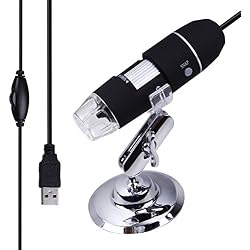 UEB 2MP 1000x 8 LED Lupa microscopio digital USB endoscopio camara + stand