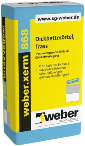 Weber. xerm 868, 25 kg - Thick Bed Mortar, Trass