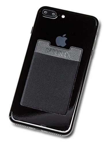 â¤ Cardsock - #1 Premium Smartphone Kartenhalter - schwarz / black - Kreditkarten, Ausweise & Bargeld am Handy - Kartenfach & Kreditkartenhalter
