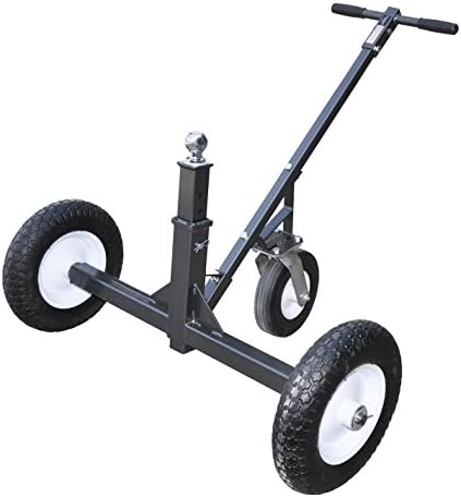 Tow TuffAdjustable Steel Trailer Dolly w/ 16" Tires & 10" Swivel Caster, 1000 lb Capacity