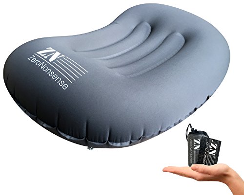 Price comparison product image DreamVanguard Ultralight Inflatable Camping Travel Pillow / Lightweight Compact Inflating Backpacking Pillow / Blow Up Ergonomic Portable Compressible For Neck & Lumbar Support / Car Airplane Beach