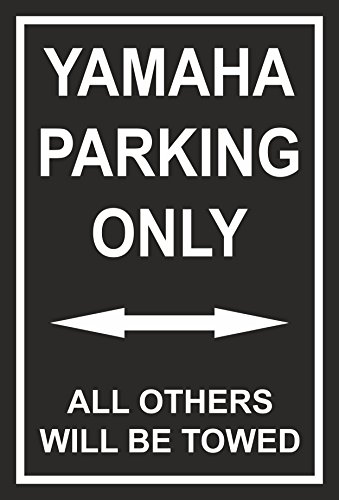 Preisvergleich Produktbild Schild – Yamaha parking only – 30x20cm, 45x30cm, 60x40cm – Bohrlöcher Aufkleber Hartschaum Aluverbund -S00345-021-E