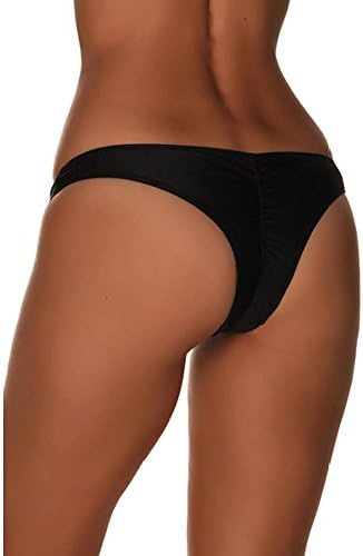 CROSS1946 Wome's Bikini Semi Bottoms V Cheeky Thong Scrunch Runched Brazilian Swimsuit Swimwear Beachwear