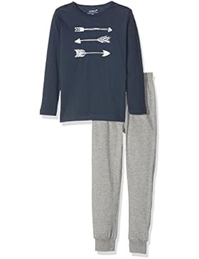 NAME IT Jungen Zweiteiliger Schlafanzug Nmmnightset Grey Mel Noos, Mehrfarbig (Grey Melange), 110