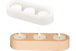 BOOWAN NICOLE Candle Holder Mold Concrete Silicone Mould DIY Cement Candlestick Holders Making Tools (SH0845-3)