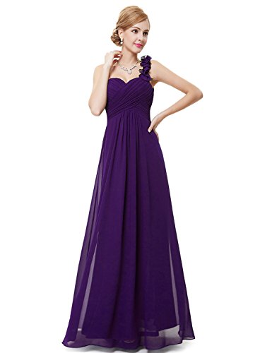 ALICE Purple Lace Chiffon Prom Evening Bridesmaid Dress - www ...