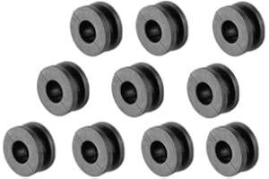 KIMISS Motorcycle Washers, 10pcs ABS Black Motorcycle Gasket, Honda/Suzuki/Yamaha Compatible