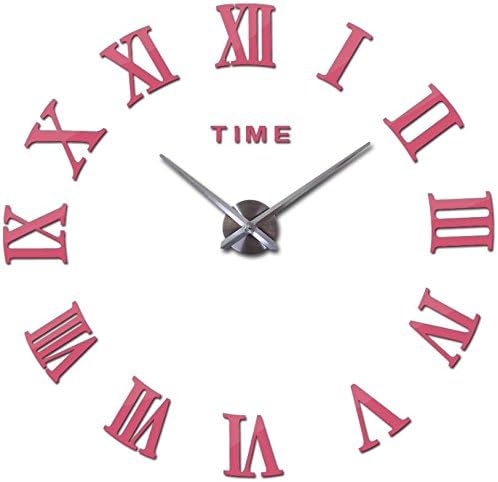 REDGHO Large Acrylic Mirror Wall Clock Diy Quartz Watch Single Face Clocks Modern Home Decoration Living Room Circle Roman Stickers
