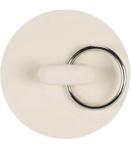 2-Pack 1-1/4 Inch White Rubber Sink Stopper – Split-Type Ring, Stain-Proof, For Bathroom, Kitchen, Indoor & Outdoor Drains, No Tools Needed