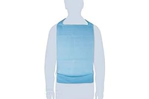 CURA FARMA V25729v - Baberos desechables con bolsillo de TNT para personas mayores, baberos de papel resistente I - 100 unidades - Original cuidado de la granja, celeste, talla única