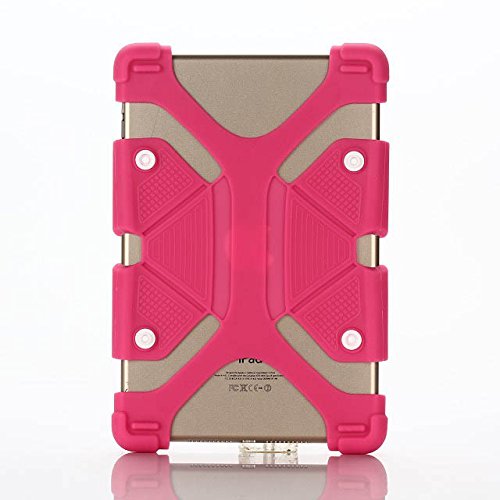 NEWSTYLE 7,9-8,5 Zoll Universal Tablet Ständer Halterung Hülle Ultra Slim Flexible Silikon Schutzhülle – Rosa - 2