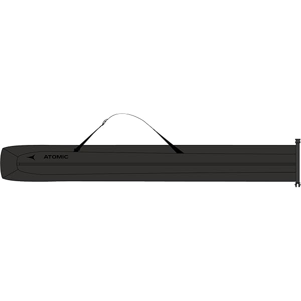 ATOMIC AL5046720 W SKI Bag Cloud Zwart - 175 cm lange skitas voor skiën en stokken - water- en vuilafstotend materiaal - Krasvrij en compact skitransport - Incl. draagriem,L,zwart/koper
