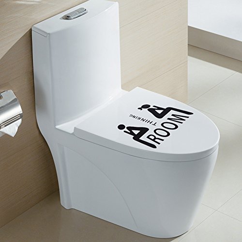 Demiawaking Wand-Paster Wandaufkleber Kreativ Sticker Aufkleber Wallpaper für Toilette Fenster Wand Hintergrund Dekoration DIY Cartoon „Thinking Room“ - 3