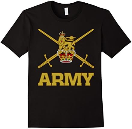 British Army emblem, european military units t-shirt olive Male 2XL Black