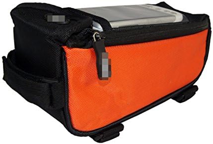 OGTOP Mountain Bike Packing Saddle Bag Touch Screen Waterproof Outdoor,Orange-8cm