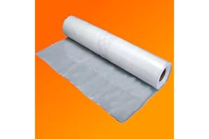 QVS Shop 2M X 12M Extra Thick Clear Heavy Duty Polythene Sheeting 250Mu / 1000G