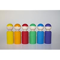 XXL Figuren 6 Regenbogen Farben Montessori pikler Waldorf Öko