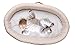 LulyBoo Baby Lounge to Go, FOLDABLE Baby Bassinet / Travel Bed / Cot, Natural Beige