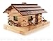 Produktbild Lichterhaus "Waldhütte" mit Figuren und Rauchfunktion für Räucherkerzen Breite x Höhe x Tiefe 31 cmx20 cmx21 cm NEU Erzgebirge Papphaus Weihnachtshaus