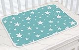 Happy Cherry Baby Unterlage Wickelunterlage Baumwolle Wasserdichte Matte Urin Pad Abdeckung Waschbar Wickelauflage 60 x 75 cm – Sterne - 5