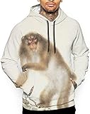 1Zlr2a0IG Monkey with Cherry in Autumn Unisex Funny 3D Print Drawstring Pullover Hoodie Sweatshirt with Kangaroo Pocket