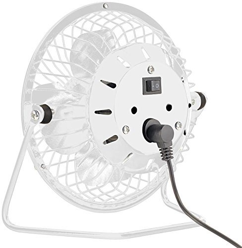 Sichler Haushaltsgeräte Mini-USB-Tischventilator, Vollmetall, neigbar um 360°, 2,5 W, Ø 10 cm - 3