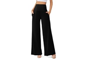 CZIMOO Palazzo Hose Damen Hohe Taille Wide Leg Hose Casual Loungehose mit Taschen Yogahose